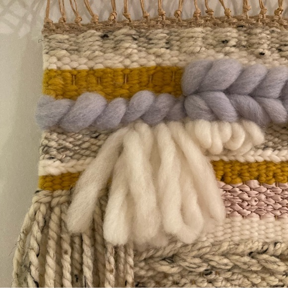 HANDMADE Tapestry *Woven Wall Hanging* Wool, Silk & Beachwood. - Picture 4 of 7